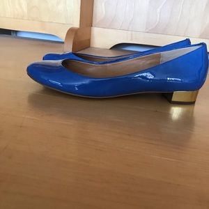J Crew Gold Heeled Shoe Wore Twice